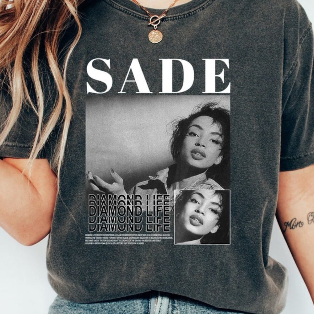 Sade Retro Vintage, Sade Crewneck t Shirt, Sade Tour t Shirt, Sade Concert Tshir